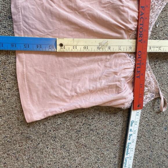 VTG Expess Women S Cami Built-In Bra Cotton Tank Top Adjustable Strap Pink Sexy - Picture 2 of 7